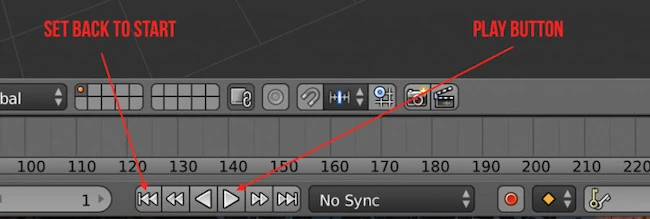 Blender animation control panel