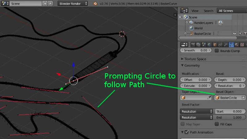 quick step to modelling wires on blender using Bezier Curves