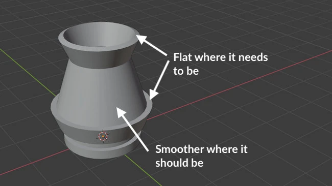 Edge split modifier mades shade smooth look more realistic