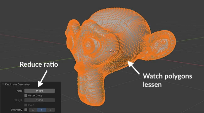 reduce poly ration feature