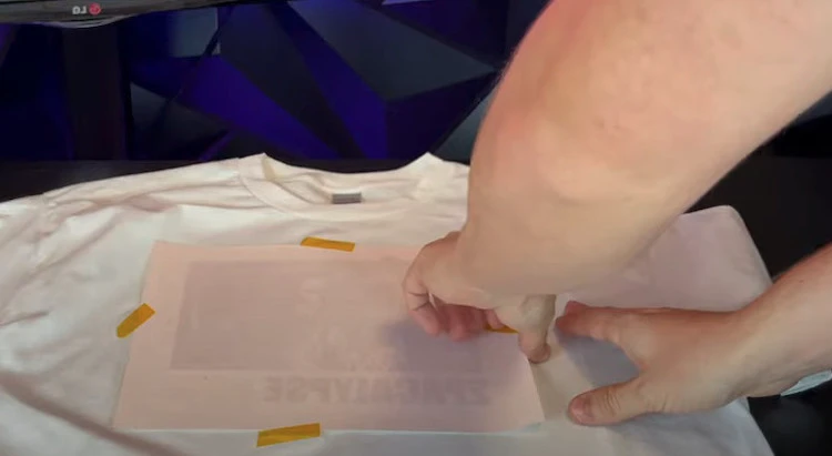 transferring design to clothing using sublimation paper